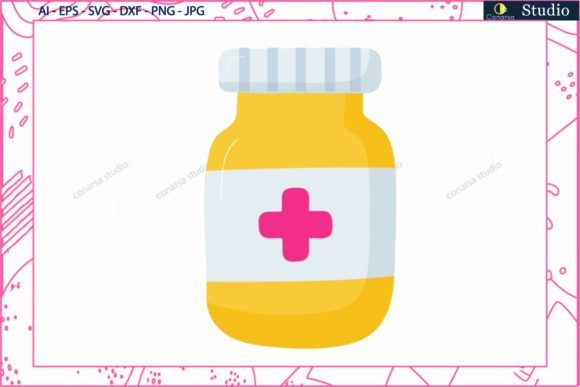Medical Bottle Medicine Svg: Graphics and Icons for Branding