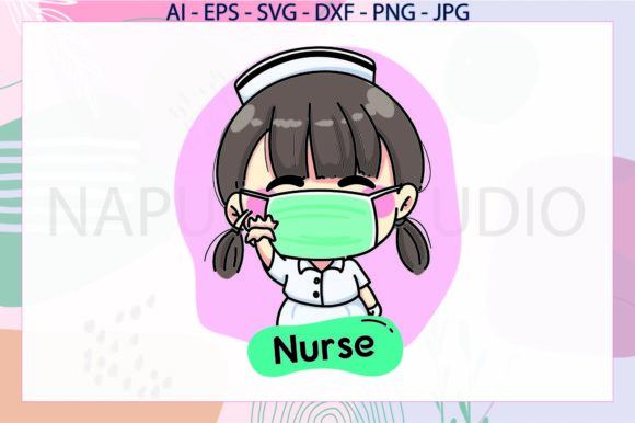 Nurse and Mask Svg: Graphics for Local Branding
