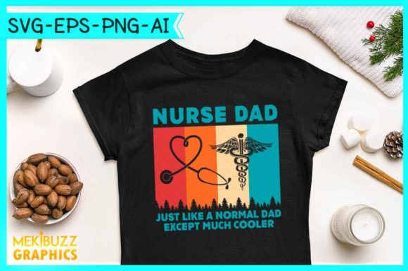 Nurse Dad SVG Cricut Silhouette Art Graphics