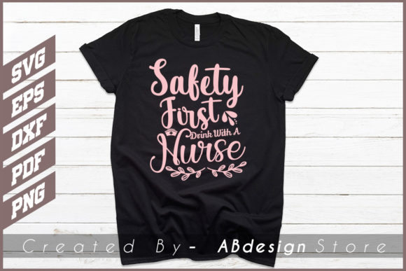 Nurse Design SVG T-Shirt Graphics for Print Templates & Content Creators